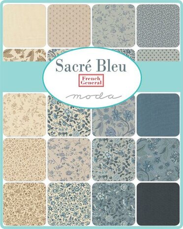 Poppenquiltje pakket compleet  Sacre Bleu by French General