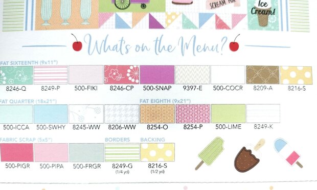 Advantage Box fabrics only Kimberbell Two Scoops