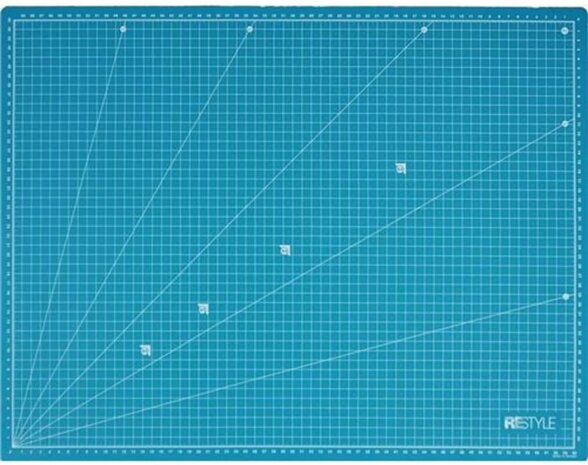 ReStyle Snijmat A2 zelfhelend 45x60cmx1.6mm dubbelzijdig cm / inch blauw