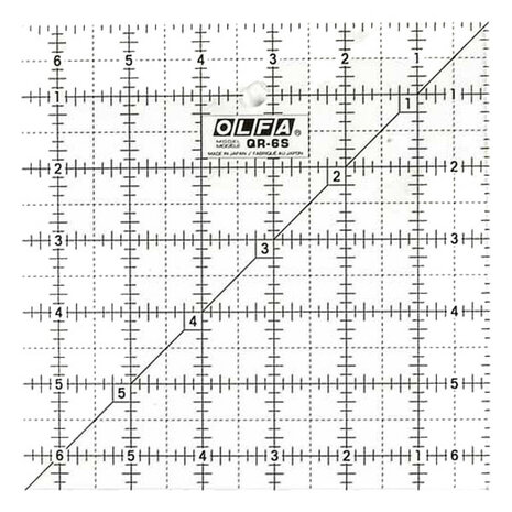 QR-6S Liniaal Olfa 6,5 x 6,5 inch