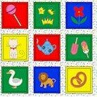 Memory spel van stof  66 kleine kaartjes 