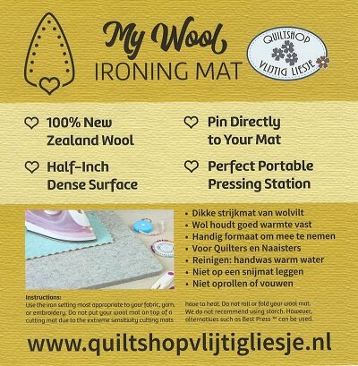  B&uuml;gelmatte aus Wolle rechteckig