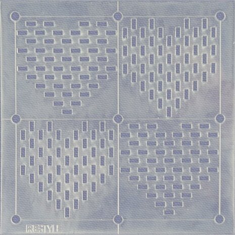 Sashiko Sjabloon Hearts