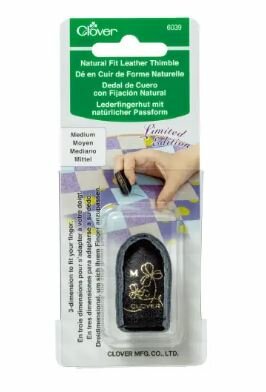 6040 Clover leren vingerhoed zwart Large