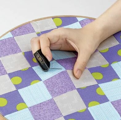 6040 Clover leren vingerhoed zwart Large
