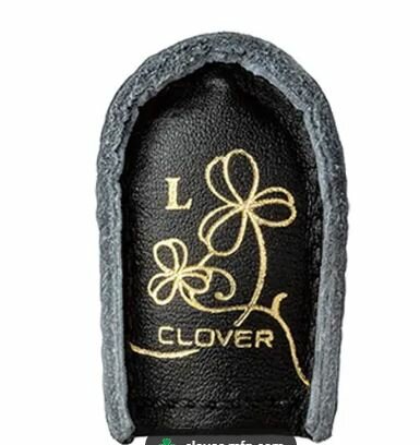 6040 Clover leren vingerhoed zwart Large