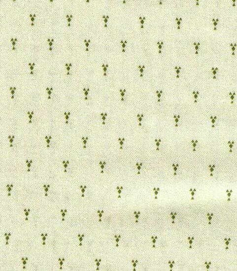 4512-783 Nellies Shirtings ecru mit grün