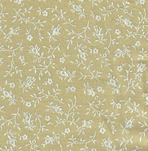 355-012 Musselin Prints Quiltback 108" beige mit weißer Blume
