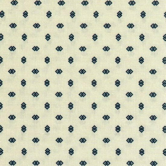 4512-635 Nellies shirtings ecru met blauw schakels