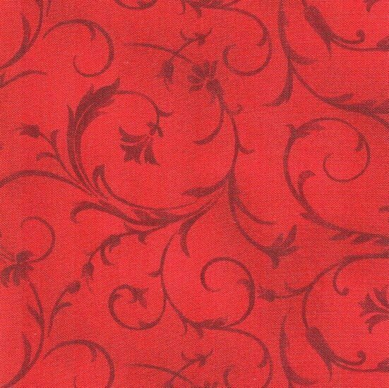 MASQB100-R Schöne Rückseite rot mit Girlanden 275 cm breit