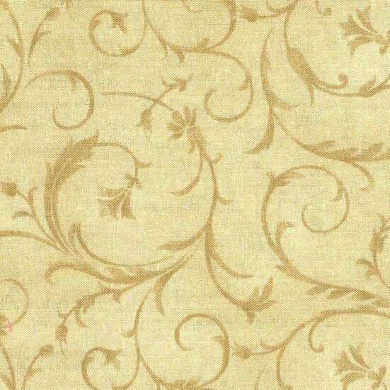 MASQB100-T2 Schöne Rückseite beige mit Girlanden 275 cm breit