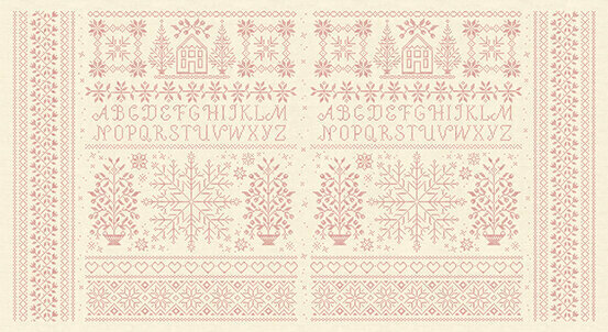 9850-R Noel Homestead Redwork