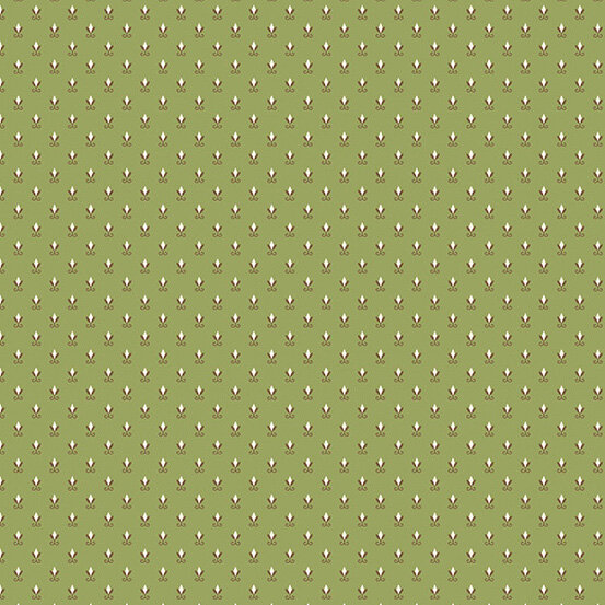 740-G French Mill Foulard green