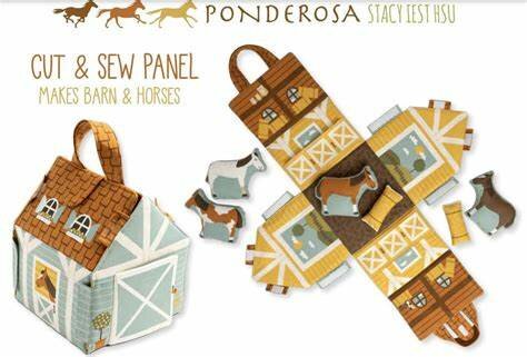 Fabric panel Horses Riding school