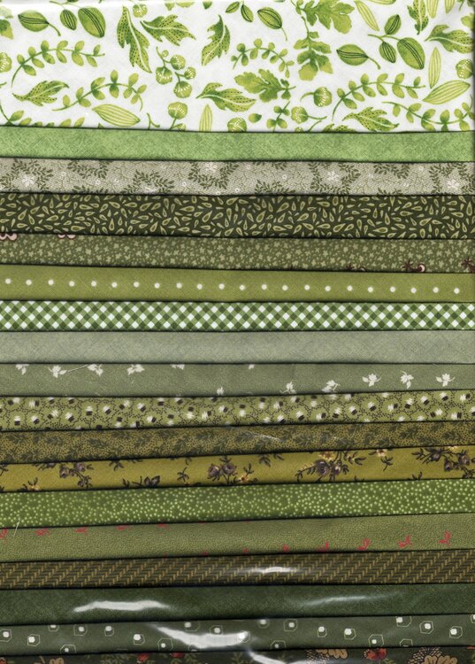 Stoffpaket grün 20 x 25x25cm