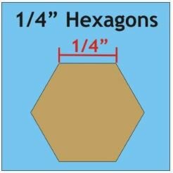 HEX025  1/4 inch Hexagon papieren mallen