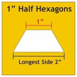 HHX100  1 inch Half Hexagon papieren mallen