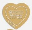RUBYSAMPLER-038 Acrylic template set 1 Heart 3 inch
