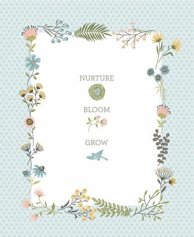 WW19081 Wander Panel Blue Poppie Cotton