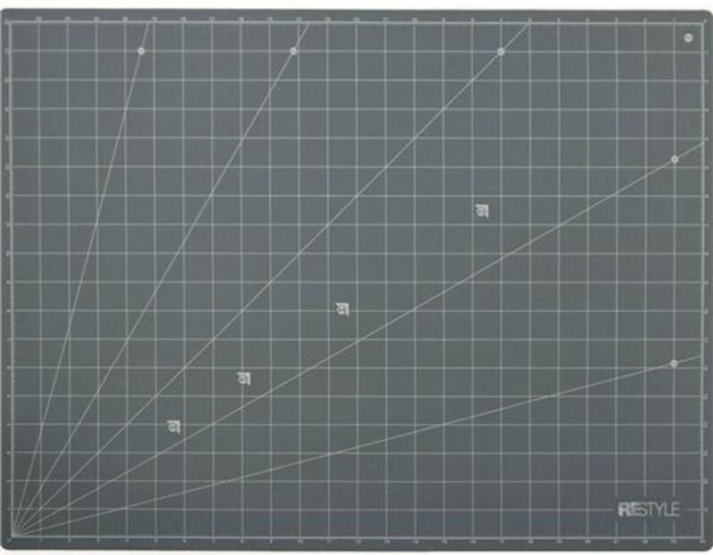 ReStyle Snijmat A2 zelfhelend 45x60cmx1.6mm dubbelzijdig cm / inch grijs