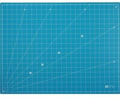 ReStyle Snijmat A2 zelfhelend 45x60cmx1.6mm dubbelzijdig cm / inch blauw