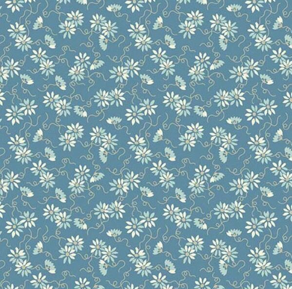 1616B Sewing Bird Flower Blue
