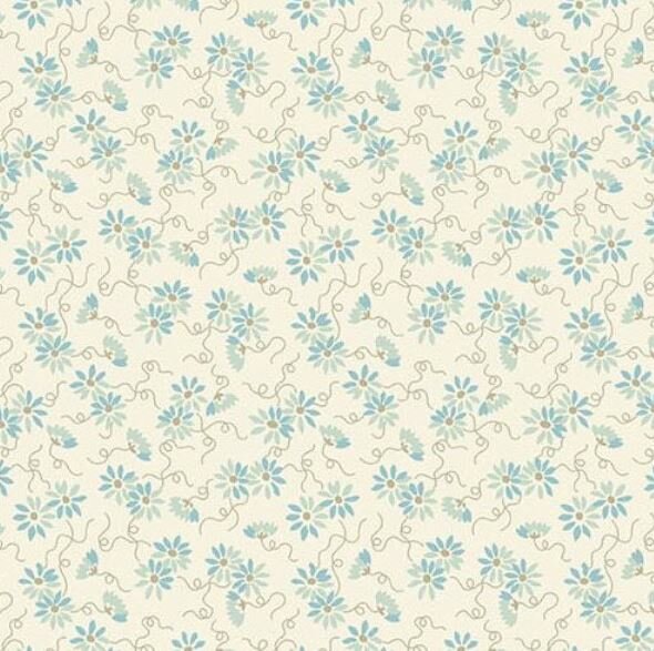 1616L Sewing Bird Flower Cream