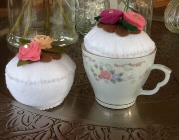 Quiltpaket Cupcake Pincushion Fondant Weiß