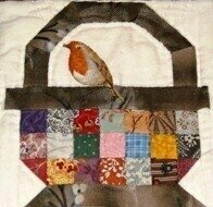 Patroon Quiltblok Patchwork Mandje 15x15 cm 