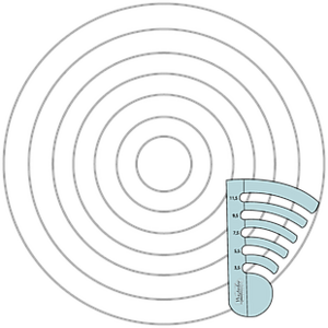 Circles on Quilts - 2" thru12" Template 2 pc Set Low Shank