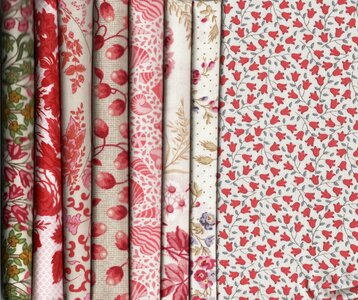 8Fat8 Pink Red Quilters Flower Garden 