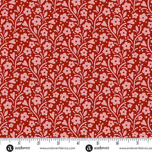 1254-R Cozy House Maries Garden Garnet