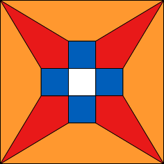 Anleitung für 1 Quiltblock Konigs Tag