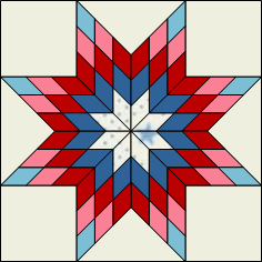 Anleitung für 1 Quiltblock Lone Star