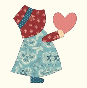 Patroon Quiltblok  Sunbonnet Sue