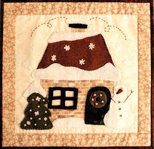 Quiltpakket Cozy cottages miniquilt JANUARY
