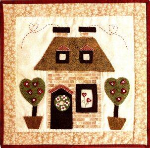 Quiltpakket Cozy cottages huisje miniquilt FEBRUARY