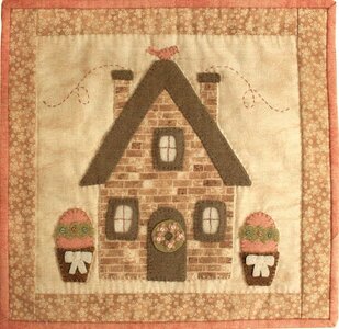 Quiltpakket Cozy cottages huisje miniquilt APRIL