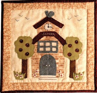Quiltpakket Cozy cottages huisje miniquilt SEPTEMBER