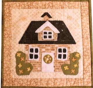 Quiltpakket Cozy cottages huisje miniquilt MARCH