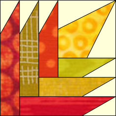 Patroon Quiltblok  Autumn Leaf 